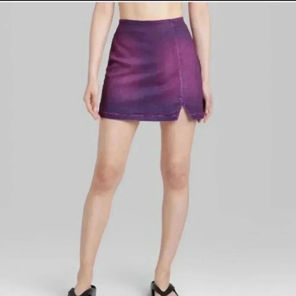Wild Fable skirt ladies purple denim nwt